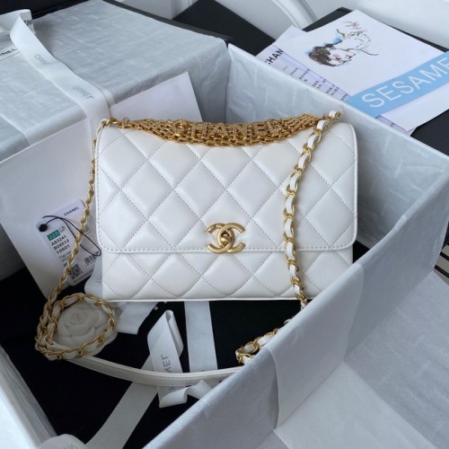 Chanel SMALL FLAP BAG AS3241 white