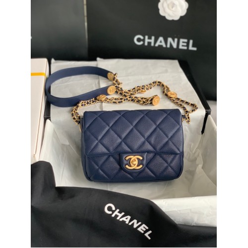 Chanel SMALL FLAP BAG AS3369 Royal Blue