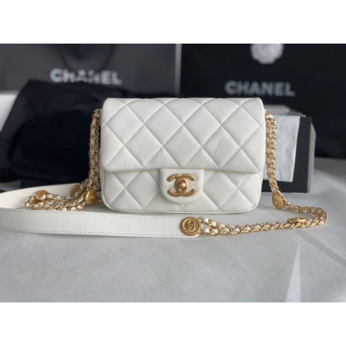 Chanel SMALL FLAP BAG AS3369 white
