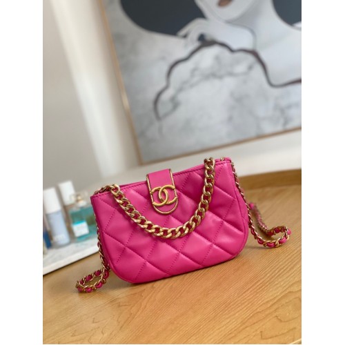Chanel SMALL HOBO BAG AS3475 Fuchsia