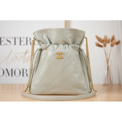 Chanel SMALL Lambskin Shoulder Bag AS2986 gray