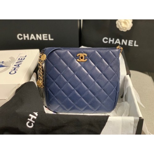 Chanel SMALL SHOPPING BAG AS3400 blue