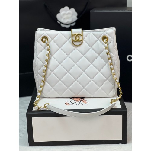 Chanel SMALL SHOPPING BAG AS3477 white