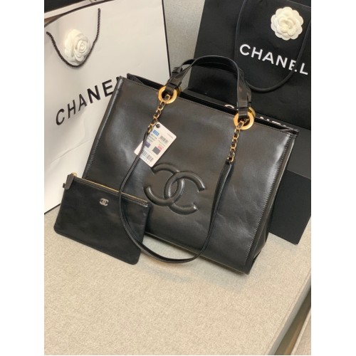 Chanel Sheepskin Shoulder Bag AS3129 black
