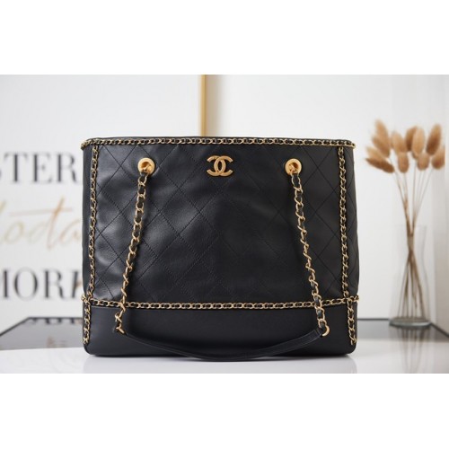 Chanel Sheepskin Shoulder Bags AS2761 black