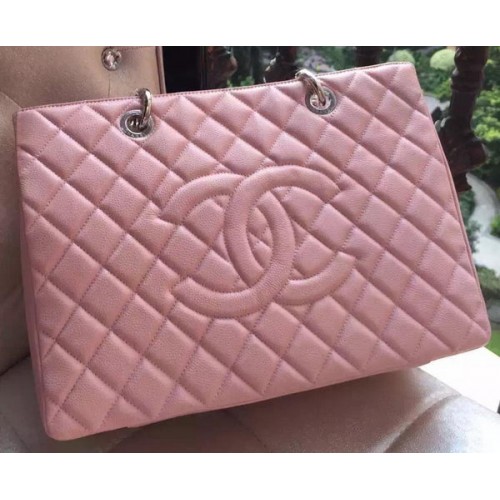 Chanel Shopper Bag Original Calfskin Leather A95021 Pink