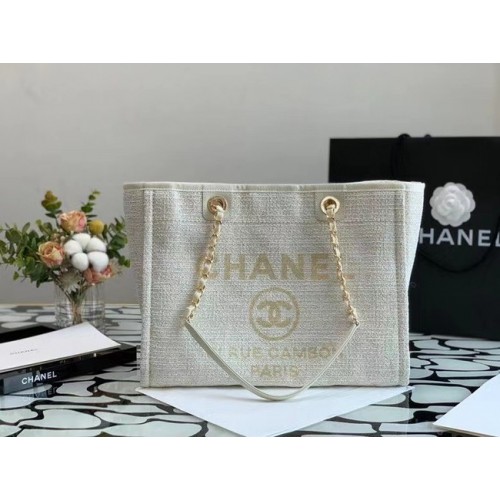 Chanel Shopping bag MM A67001 White