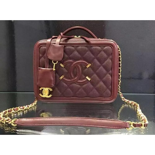 Chanel Shoulder Bag Original Calfskin Leather CHA6678 Burgundy