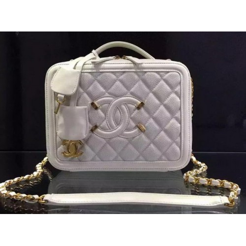 Chanel Shoulder Bag Original Calfskin Leather CHA6678 White