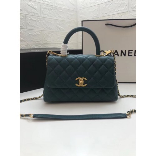 Chanel Small Flap Bag with Top Handle A92990 blue