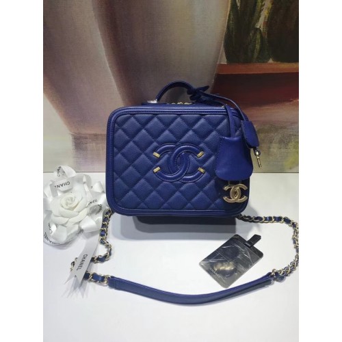Chanel Vanity Case Original A93343 blue