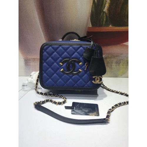 Chanel Vanity Case Original A93343 blue