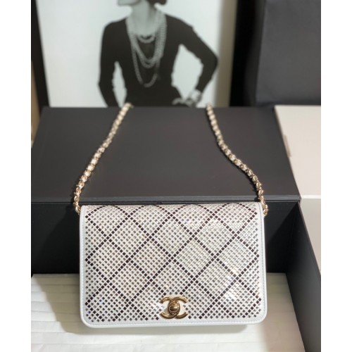 Chanel WALLET ON CHAIN AP2853 white