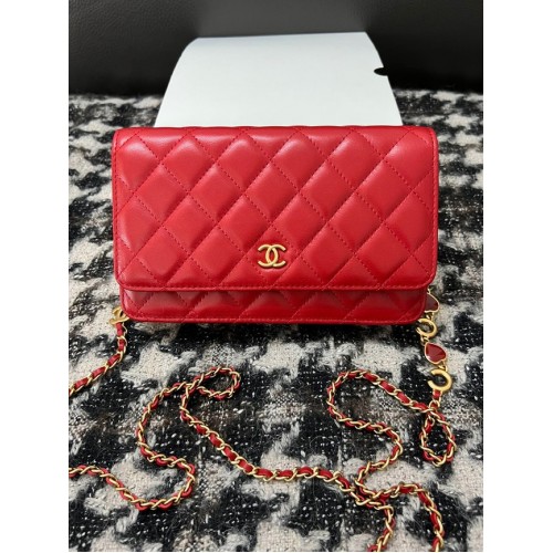 Chanel WALLET ON CHAIN AP3035 red