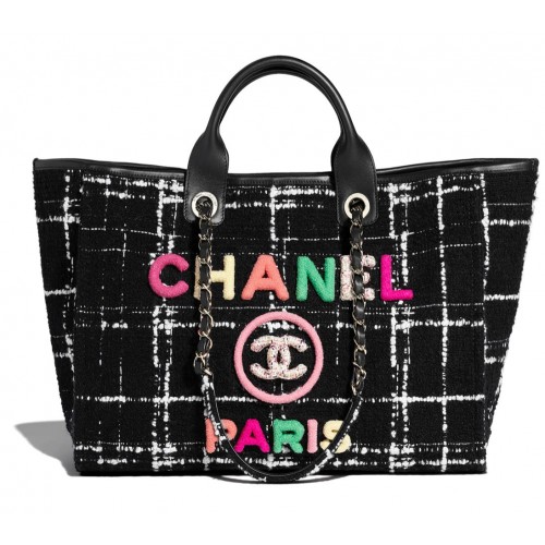 Chanel Weave Tote Shopping Bag B66955 Black
