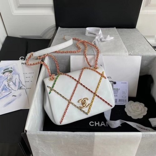 Chanel flap bag AS2382 White Multicolor