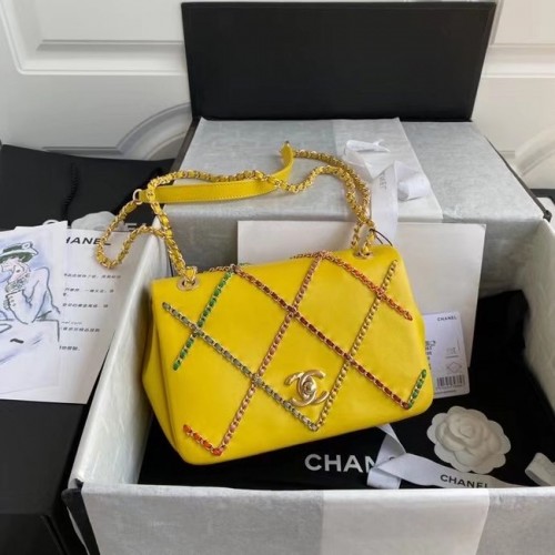 Chanel flap bag AS2383 yellow Multicolor