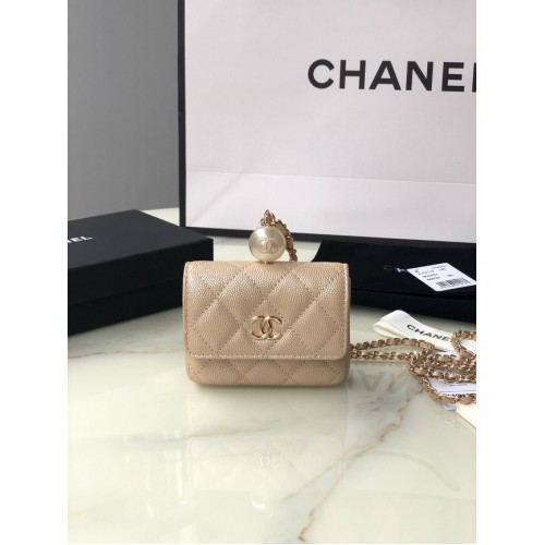 Chanel flap coin purse with chain AP2119 gold