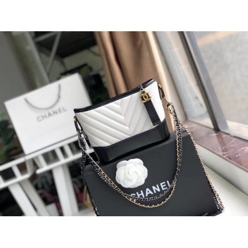 Chanel gabrielle small hobo bag A91810 black&white