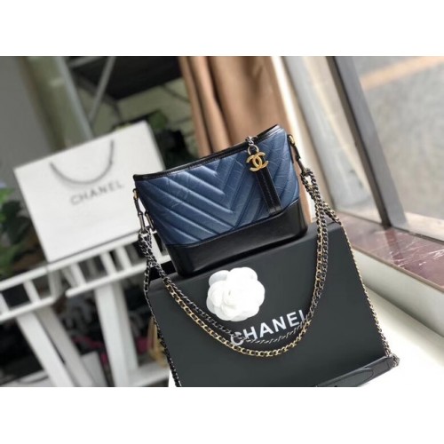Chanel gabrielle small hobo bag A91810 blue&black