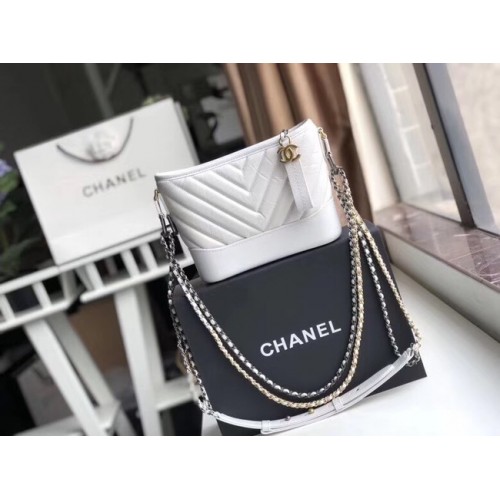 Chanel gabrielle small hobo bag A91810 white