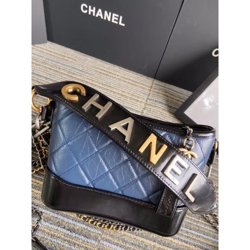 Chanel gabrielle small hobo bag S0865 blue&black