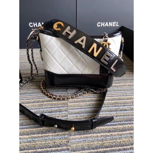 Chanel gabrielle small hobo bag S0865 white&black
