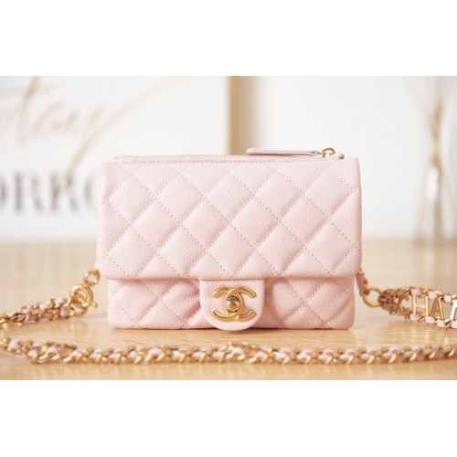 Chanel Grained Calfskin Pocket AS3225 pink