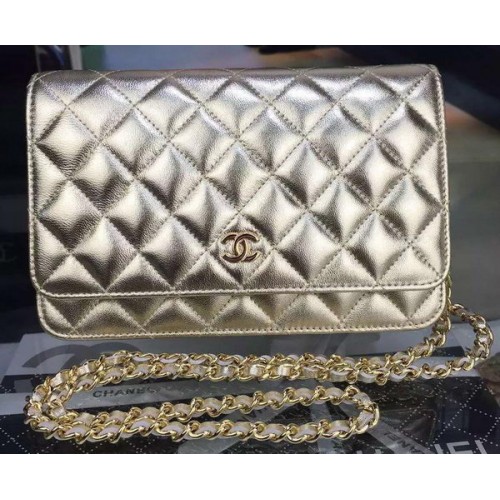 Chanel mini Flap Bag Gold Cannage Pattern A8373 Gold