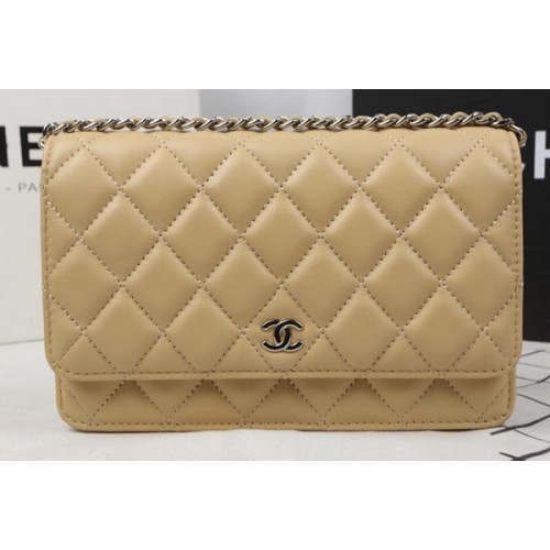 Chanel mini Flap Bag Original Sheepskin Leather A33814 Apricot