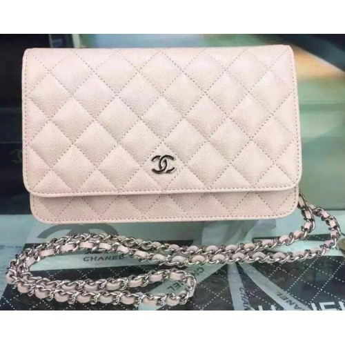 Chanel mini Flap Bag Pink Cannage Pattern A8373 Silver