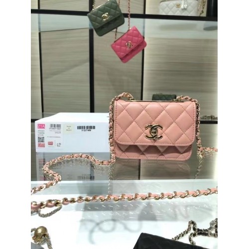 Chanel mini Flap Shoulder Bag Original leather AP2301 pink