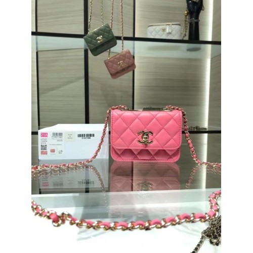 Chanel mini Flap Shoulder Bag Original leather AP2301 rose