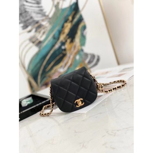 Chanel mini Flap Shoulder Bag Original leather AP2344 black