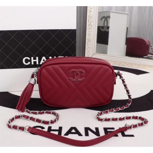 Chanel mini Sheepskin Leather cross-body bag 4669 red