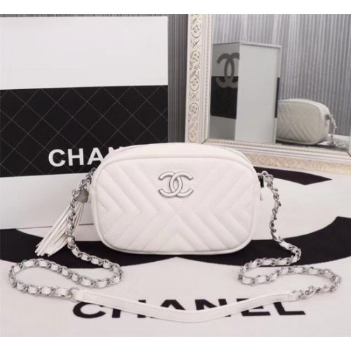 Chanel mini Sheepskin Leather cross-body bag 4669 white