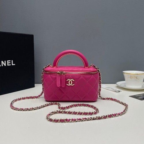 Chanel mini Shoulder Bag Lambskin Gold-Tone Metal 81208 rose