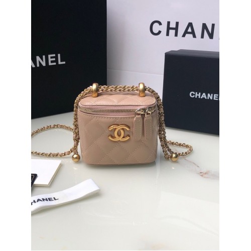Chanel mini Shoulder Bag Lambskin Gold-Tone Metal AP2292 pink
