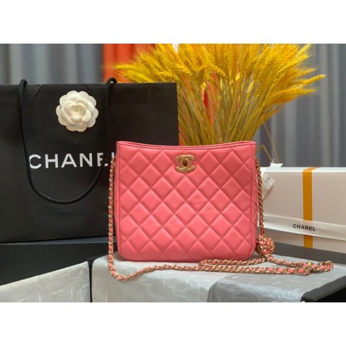 Chanel mini Shoulder Bag Lambskin&Gold-Tone Metal AS3259 rose