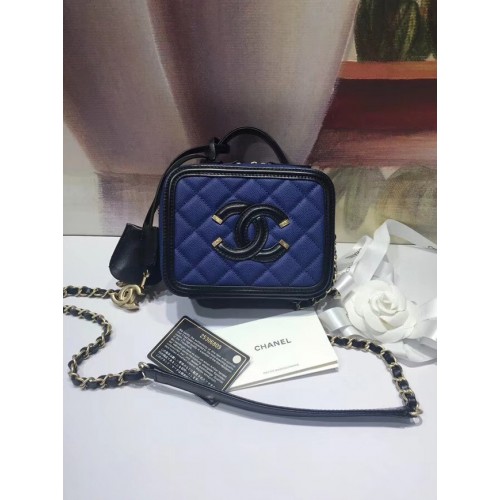 Chanel mini Vanity Case Original A93342 blue