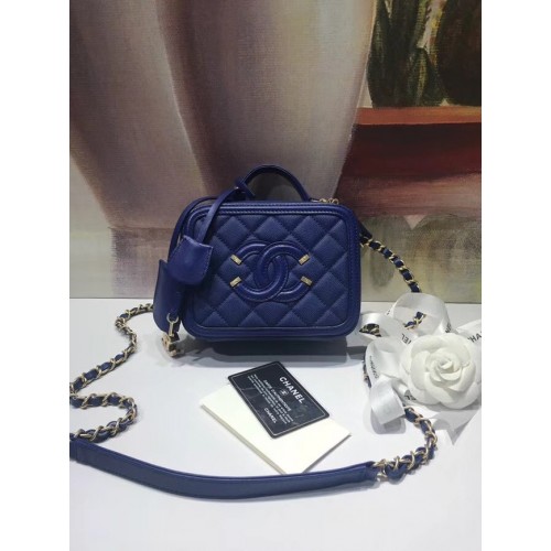 Chanel mini Vanity Case Original A93342 blue