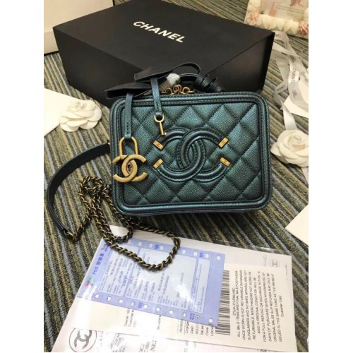 Chanel mini Vanity Case Original A93342 green