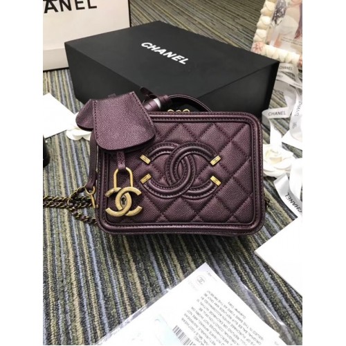 Chanel mini Vanity Case Original A93342 purple