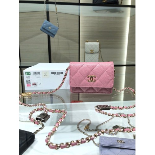 Chanel mini leather Shoulder Bag AP2444 pink
