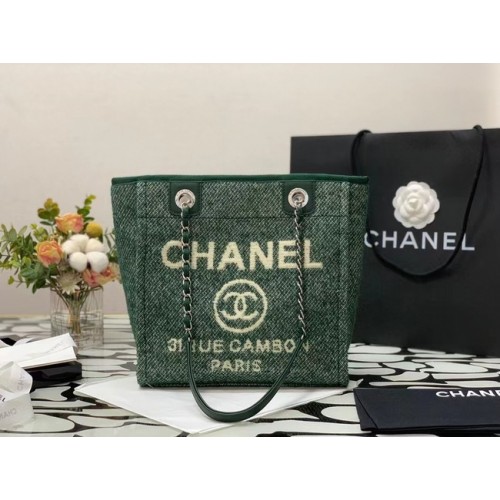 Chanel small Shopping bag A66940 green
