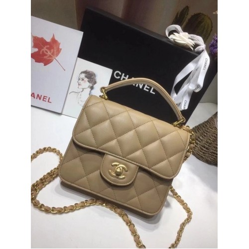 Chanel small tote bag 8817 Khaki