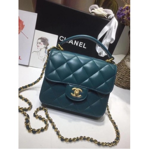 Chanel small tote bag 8817 blue