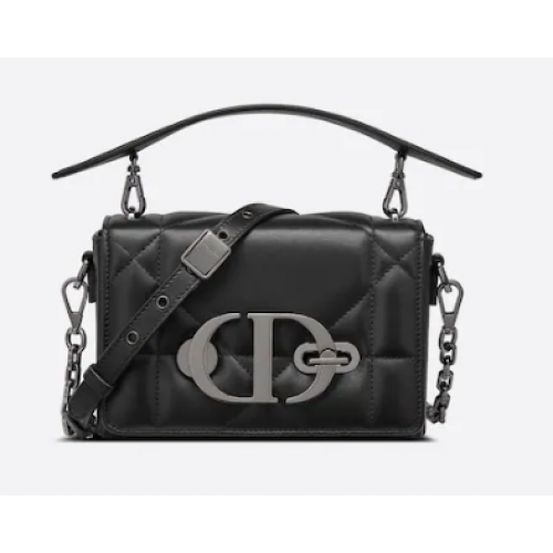 DIOR 30 MONTAIGNE BOX BAG WITH HANDLE Black Maxicannage Lambskin M9218B