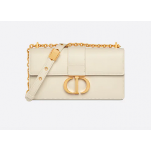 DIOR 30 MONTAIGNE EAST-WEST BAG WITH CHAIN Calfskin M9334 Latte