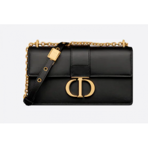DIOR 30 MONTAIGNE EAST-WEST BAG WITH CHAIN Calfskin M9334 black